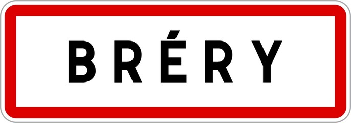 Panneau entrée ville agglomération Bréry / Town entrance sign Bréry