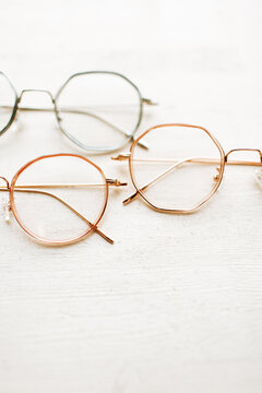 glasses frame on a white background
