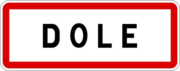 Panneau entrée ville agglomération Dole / Town entrance sign Dole
