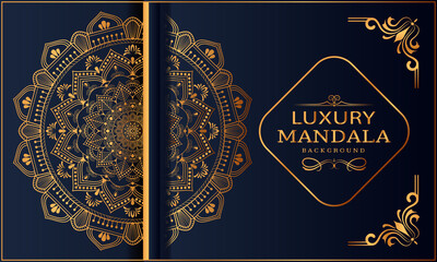 Luxury mandala Background and golden color with arabesque pattern Decorative mandala for print, cover, poster, banner, brochure, and flyer, EPS 10