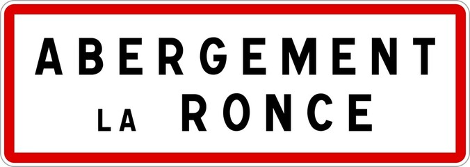 Panneau entrée ville agglomération Abergement-la-Ronce / Town entrance sign Abergement-la-Ronce