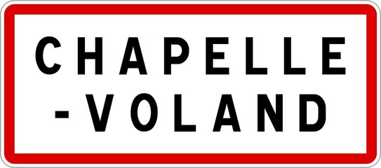 Panneau entrée ville agglomération Chapelle-Voland / Town entrance sign Chapelle-Voland