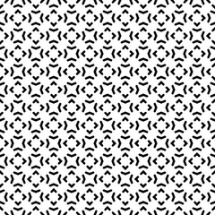 Black and white seamless pattern texture. Greyscale ornamental graphic design. Mosaic ornaments. Pattern template. Vector illustration. EPS10.