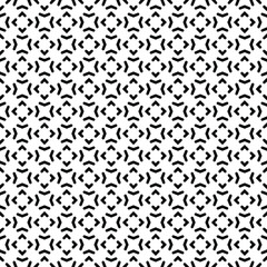 Black and white seamless pattern texture. Greyscale ornamental graphic design. Mosaic ornaments. Pattern template. Vector illustration. EPS10.