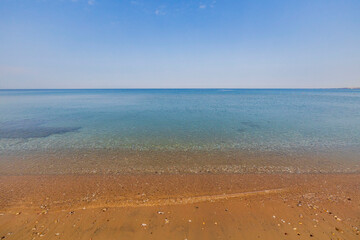 Beautiful view of Mediterranean coast. Beautiful nature backgrounds. Greece.