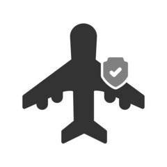 Fototapeta premium Airplane Insurance Icon