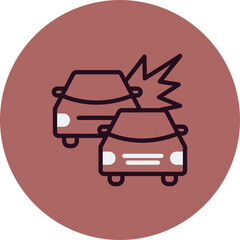 Obraz premium Accident Car Icon
