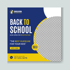 Admission School  social media post design