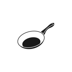 frying pan logo icon design template vector
