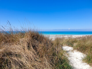 Fototapeta na wymiar sand dunes and white beach