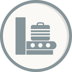 Airport Baggage Scanner Icon