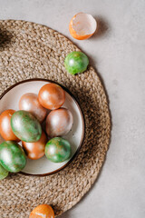 Easter eggs in a bowl