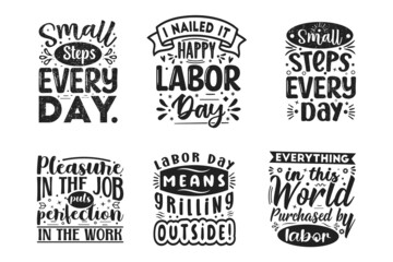 Hand drawn happy Labor day lettering typography for holiday greetings and invitations and T-shirt. United States Labor Day .