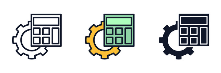 calculation icon symbol template for graphic and web design collection logo vector illustration