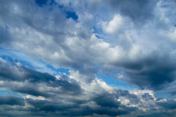 background of dark dramatic sky with stormy clouds