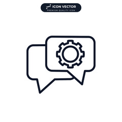 bubble chat help icon symbol template for graphic and web design collection logo vector illustration