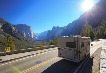 Modern free vacation in a residential caravan in Yosemite National Park