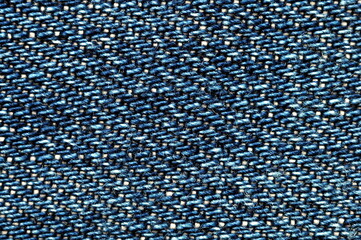 Blue Jeans Texture background. Closeup of old vintage retro blue jeans textile.