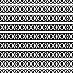 Vector illustration. Geometric seamless pattern. Solid dots and rhombus-shaped linear circles. Spotted monochrome background. Simple black ( gray ) and white abstract pattern.