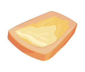 Butter, margarine or spread. Yellow natural dairy product spread on bread. Fat, calorie natural food for breakfast, eating and as ingredient for cooking