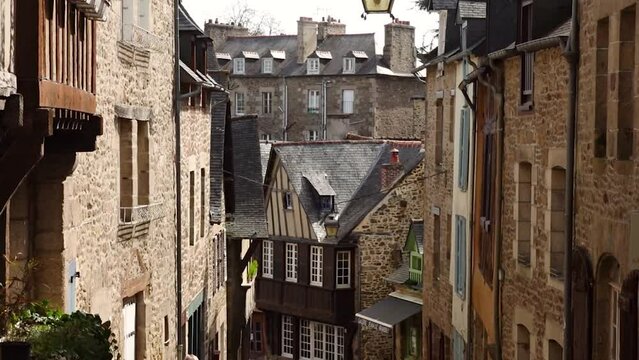 houses at the street of Dinan