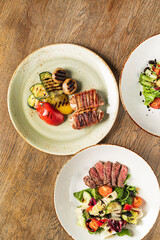 stuffed chicken with grilled vegetables