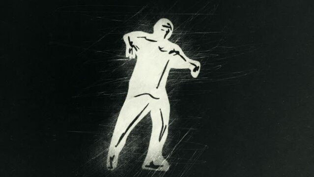 Hip hop dancer drawing - KICK BALL CHANGE movement