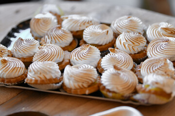 Lemon Meringue Pie Pastry on a plate
