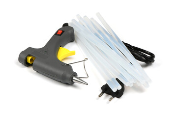 Electric hot glue gun with gluestick