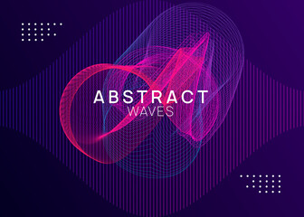 Neon music flyer. Electro dance dj. Electronic sound fest. Techno trance party. Club event poster.