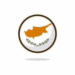 Cyprus Flag Icon. Cyprus Flag flat style isolated on a white background - stock vector.