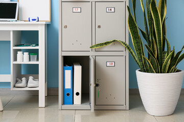 Interior of doctor's office with locker in clinic