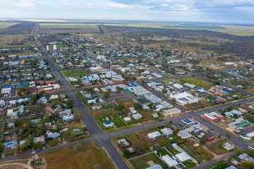 The New South Wales town of Walgett  on the Namoi river .