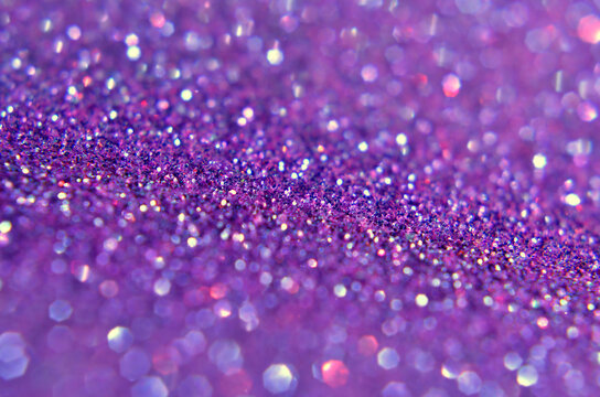 Macro de brillantina violeta