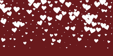 White heart love confettis. Valentine's day gradie