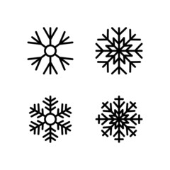 Obraz premium Snowflake Icon Logo Design Vector Template Illustration