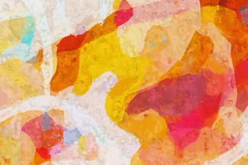 abstract oil painting rainbow geometric texture illustration