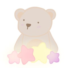 teddy bear with a stars