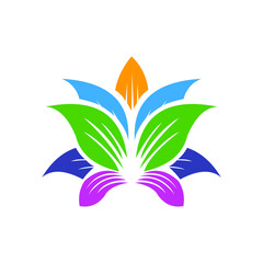 illustration logo green natural leaf image