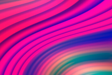 Fototapeta premium Abstract curved bright pink linear background.