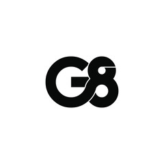 g8 letter original monogram logo design