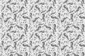 Fototapeta premium Seamless wallpaper, white black and gray guppy pattern for background, fabric pattern, wrapping paper, and products.