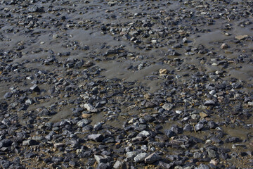 close up Seaside beach with pebbles.