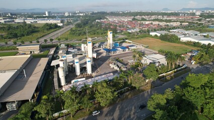 Kuching, Sarawak Malaysia - April 7th 2022: The Samajaya Light Industrial Zone where all the major electronics, solar and semiconductor plants are located
