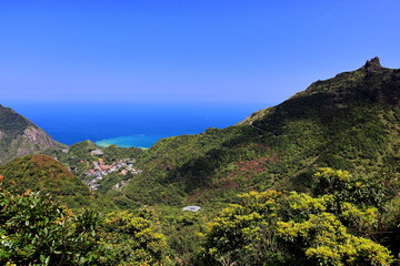 Fototapeta premium Mountain view of Jinguashi and Jiufen area a popular tourist destination in Taipei Taiwan