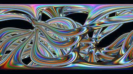 Fantastic glowing rainbow rainbow figure