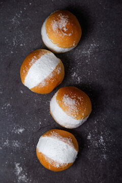 Homemade MARITOZZO is Italian bread stuffed with whipped cream.