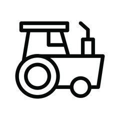 tractor line icon illustration vector graphic