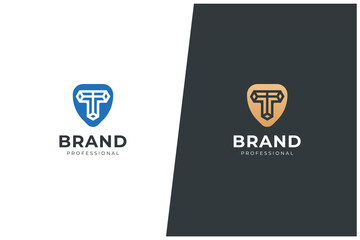 T Letter Vector Monogram Logo Concept Design	
