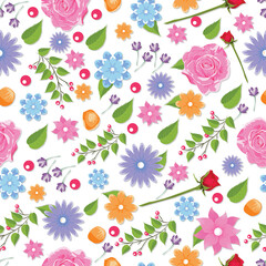 Beautiful floral seamless pattern background